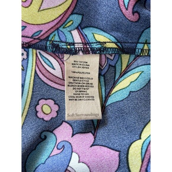 Soft Surroundings Rosalia Maxi Dress Women’s Size Petite Medium Paisley Floral - Picture 11 of 14
